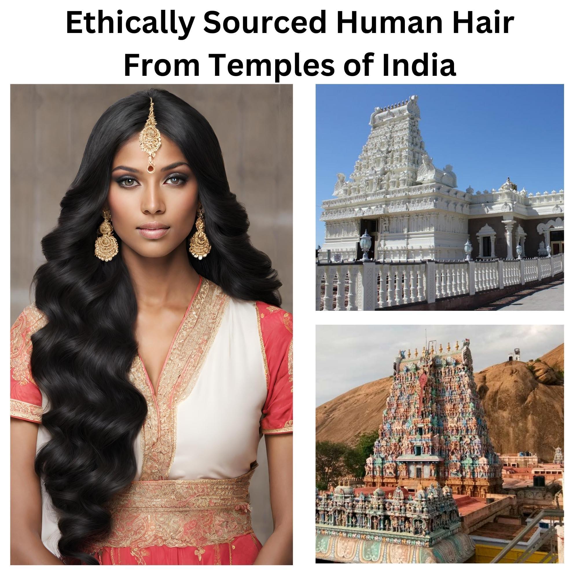 Authentress Authentress Double Drawn Hair, Virgin Hair, Indian Temple Hair, Body Wave Hair Extensions Weft Bundles, 100% Human Hair Extension, Raw Unprocessed Hair, Double Drawn Weft, Indian Virgin Hair (34 inch)