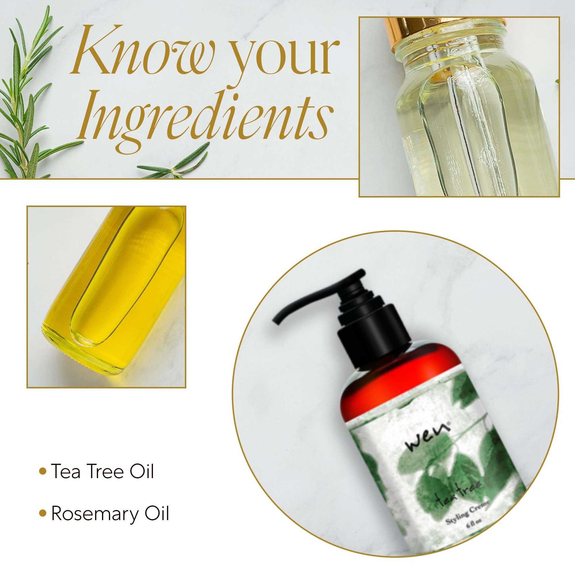 WEN by Chaz Dean WEN by Chaz Dean Styling Creme - Styling Cream, Hair Straightener Cream for Frizzy Hair, Anti Frizz Hair Product for Styling Wavy, Curly, Straight Hair, for Men & Women - Tea Tree, 6 Fl Oz (Pack of 1)