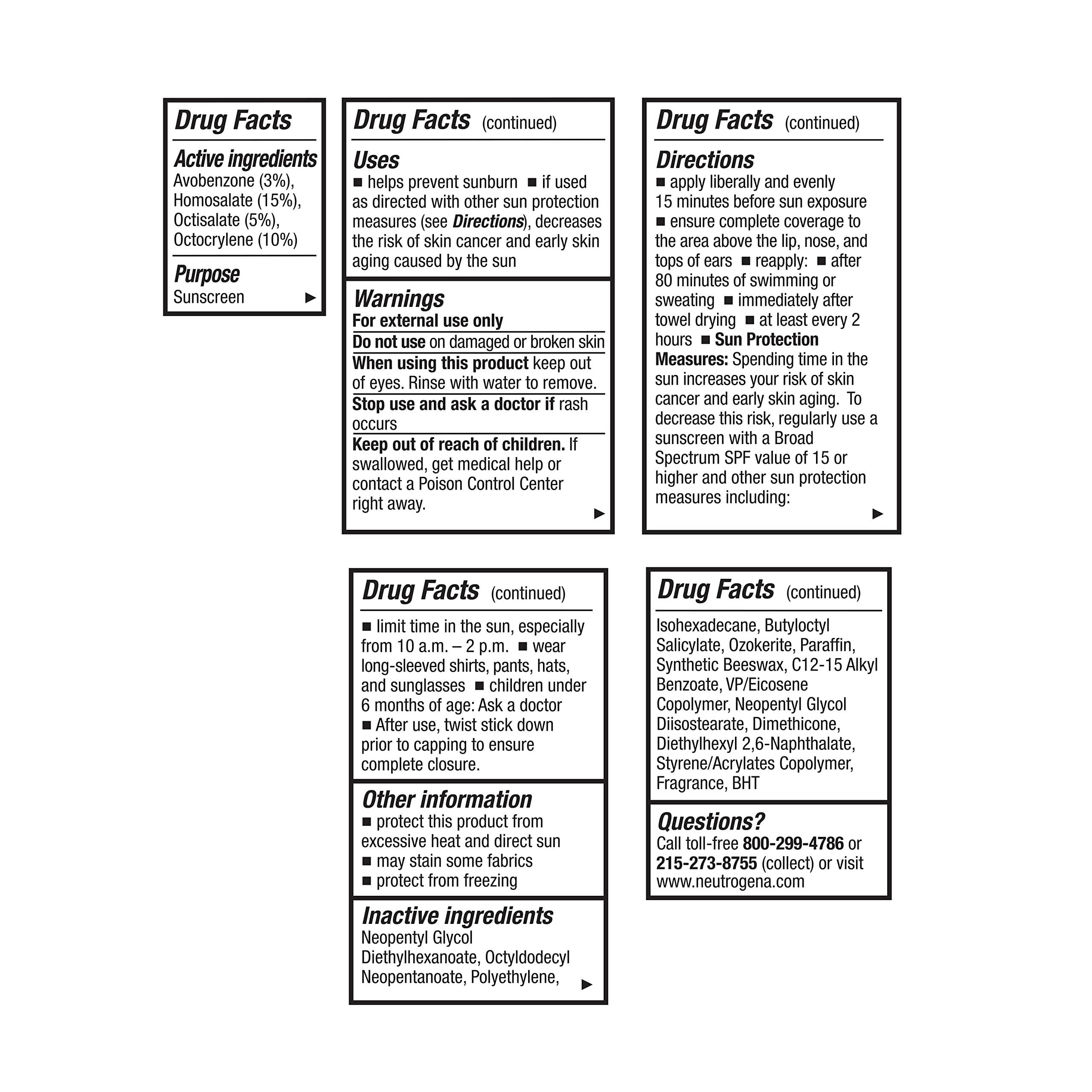 Neutrogena Neutrogena Beach Defense Water-Resistant SPF 50+ Sunscreen Stick, Broad Spectrum UVA/UVB Protection, PABA- & Oxybenzone-Free Face & Body Sunscreen Stick, Hands-Free Application, 1.5 oz