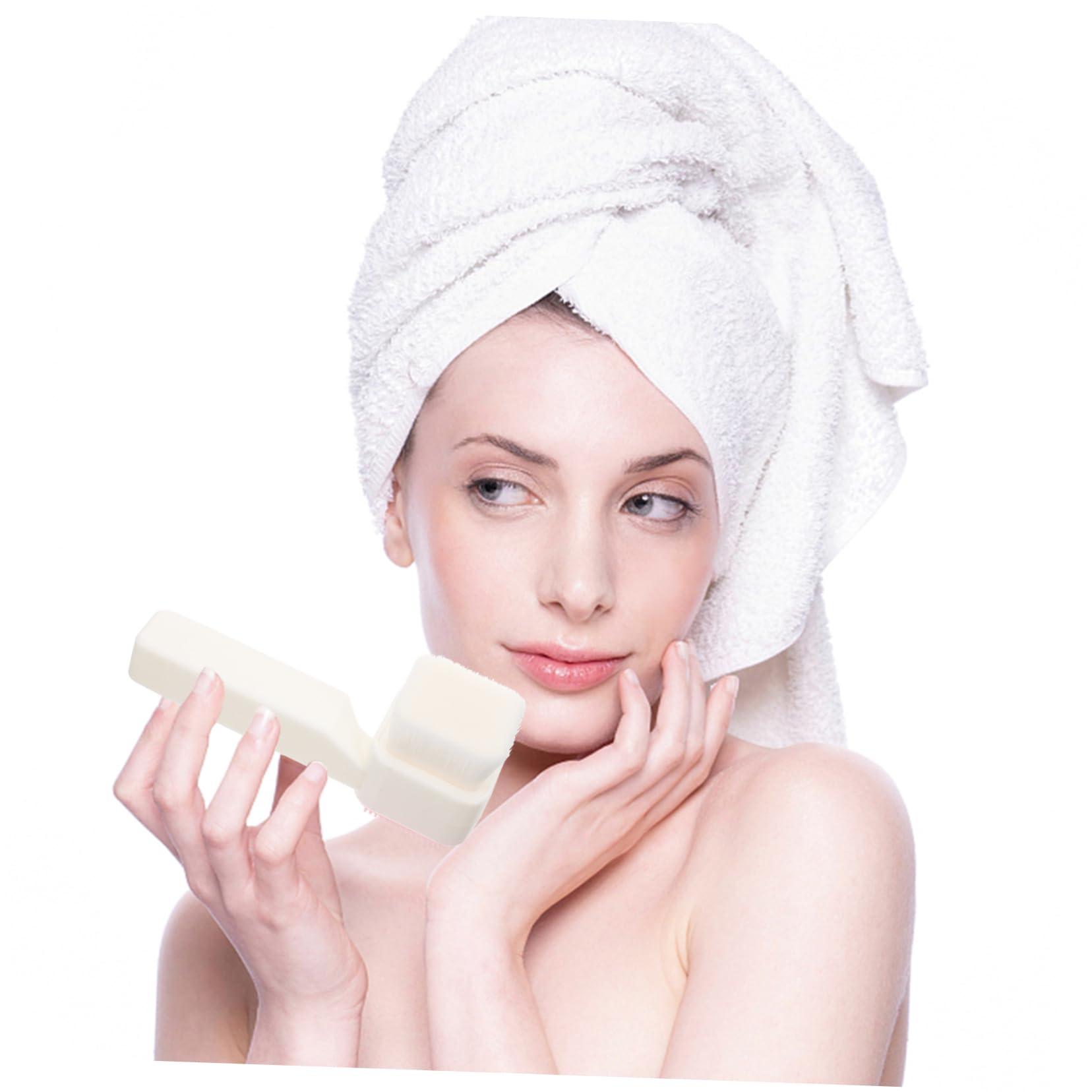 SOESFOUFU SOESFOUFU Square Facial Cleansing Brush Household Facial Brush Face Cleansing Tool Facial Cleaning Brush Silicone Facial Cleansing Brush Face Washing Brush Lady Facial Brush White