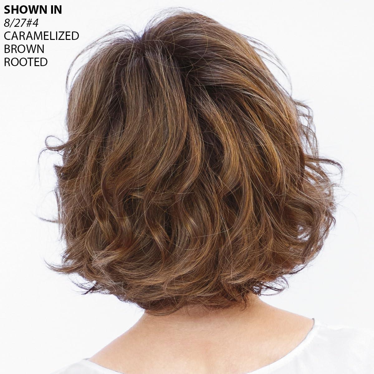 Paula Young Paula Young Malibu Waves Lace Front Wig by STYLE by Jaclyn Smith - Bob Wig with Flattering Fringe and Beachy Waves/Blended and Rooted Shades