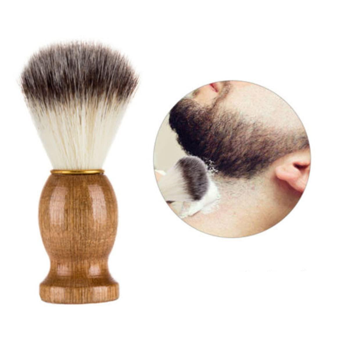 MERRYHAPY MERRYHAPY Professional Barbershop Shaving Brush for Men Beard Brush Wooden Handle and Fine Hair
