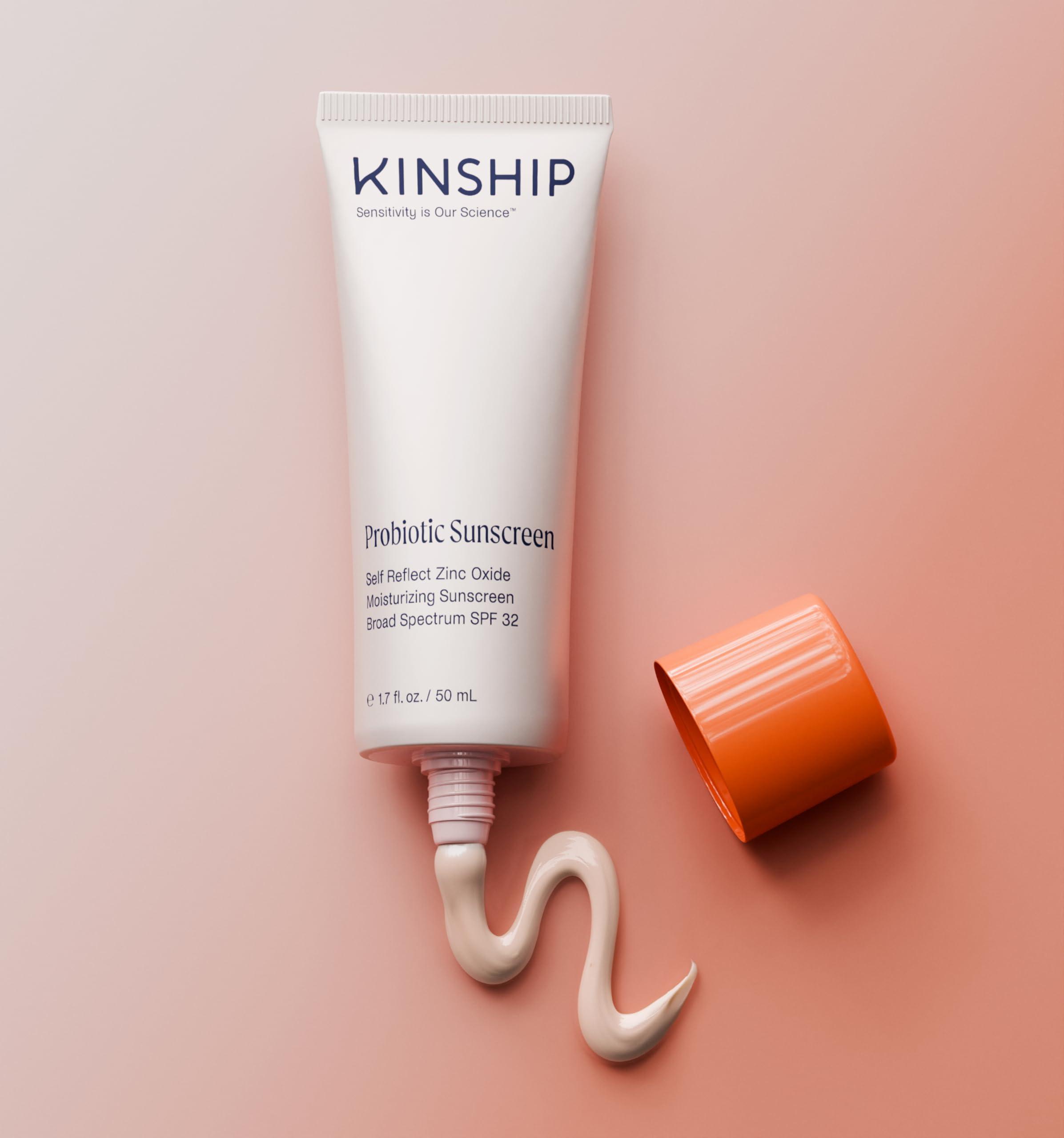 Kinship Kinship Self Reflect Probiotic Moisturizing Sunscreen SPF 32 1.75oz + 3.5oz Bundle - For Face & Body - Lightweight 100% Mineral SPF for Sensitive Skin - Sheer Zinc Oxide Sunblock - Clean & Reef Safe