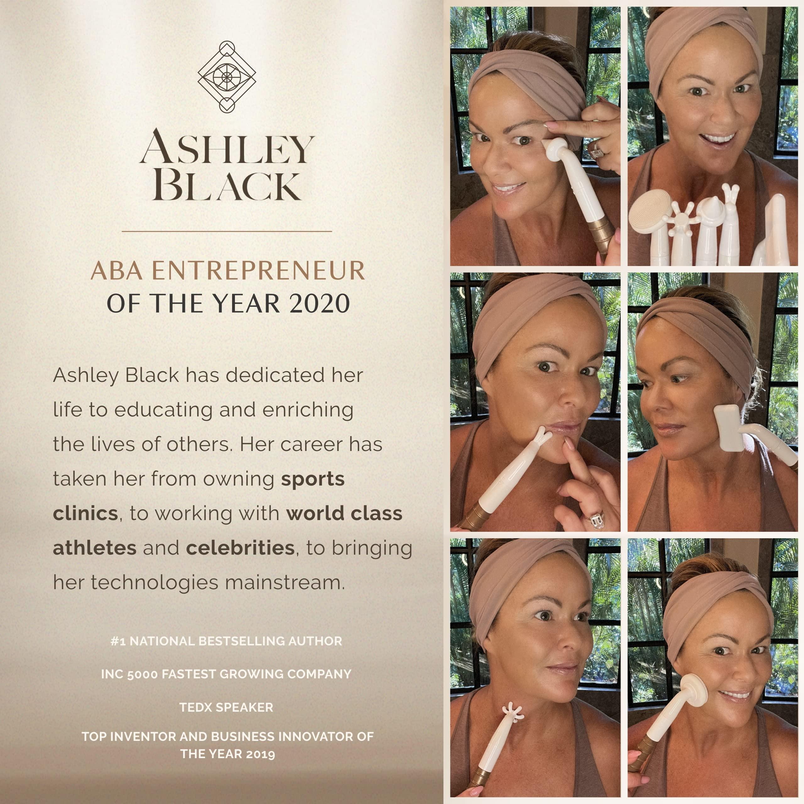 FasciaBlaster The OMG Blaster 5-in-1 Face Lifting Tool by Ashley Black. Patented Technology for Fine Lines, Wrinkles, Skin Tightening, Face Contouring, Lymphatic Darinage and Temporary Blood Flow