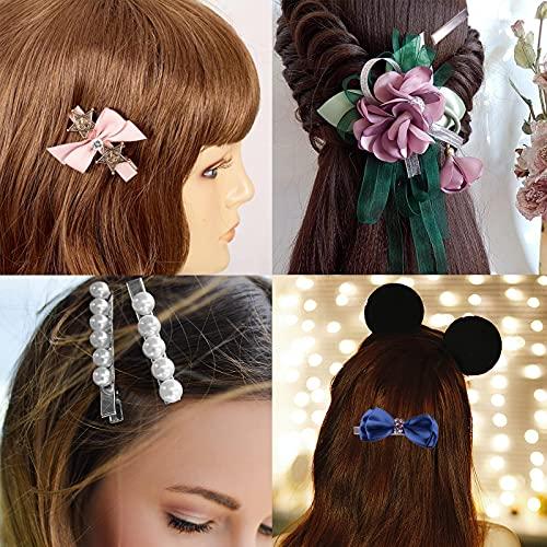 Mardatt Mardatt 200Pcs 2.95 inch / 7.5 cm Alligator Hair Clips Bulk Silver Single Prong Hair Clips For Bows Making Hair Pins For Sectioning Hair Styling And Sectioning Hairdressing DIY Crafts