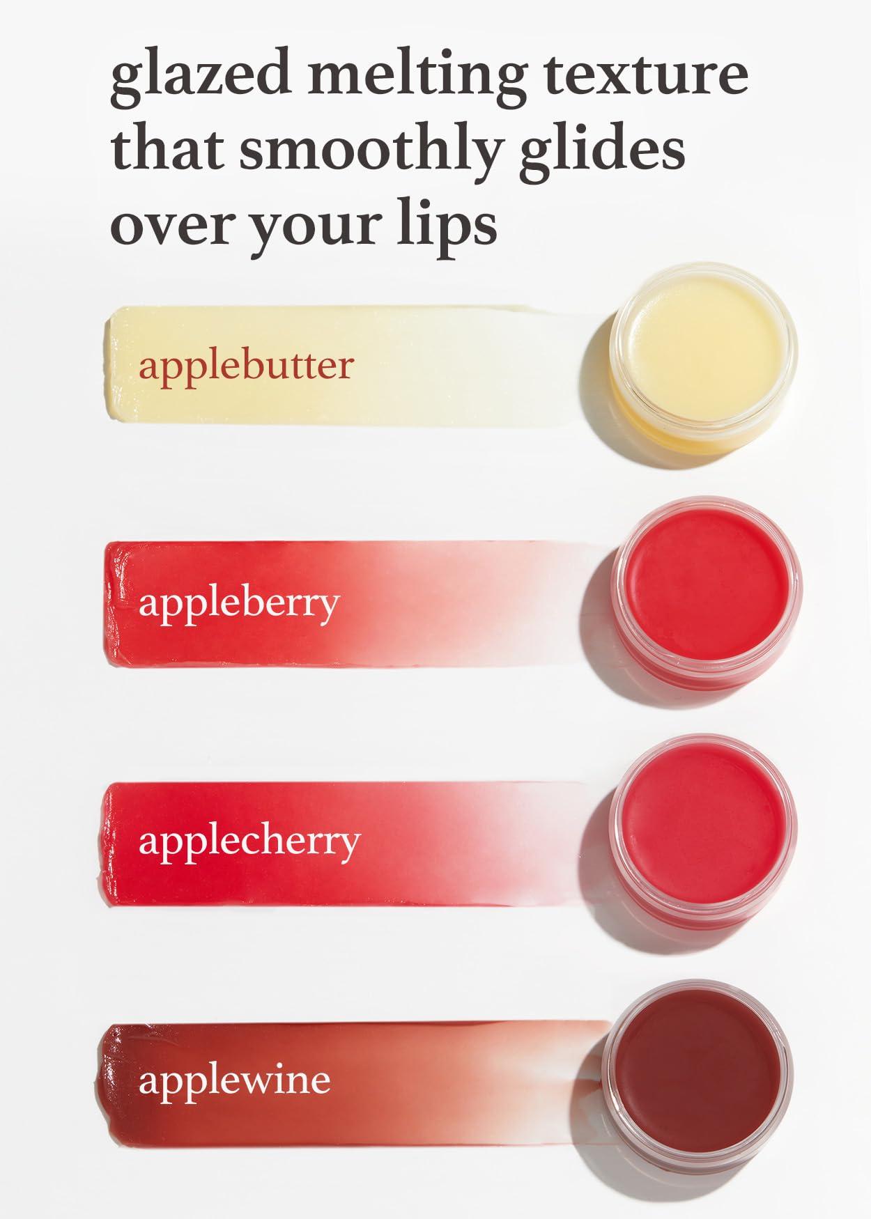 NOONI NOONI Applebutter Lip Mask with Shea Butter and Vitamins, 42 oz. + Applecherry Korean Lip Tinting Butter Bundle