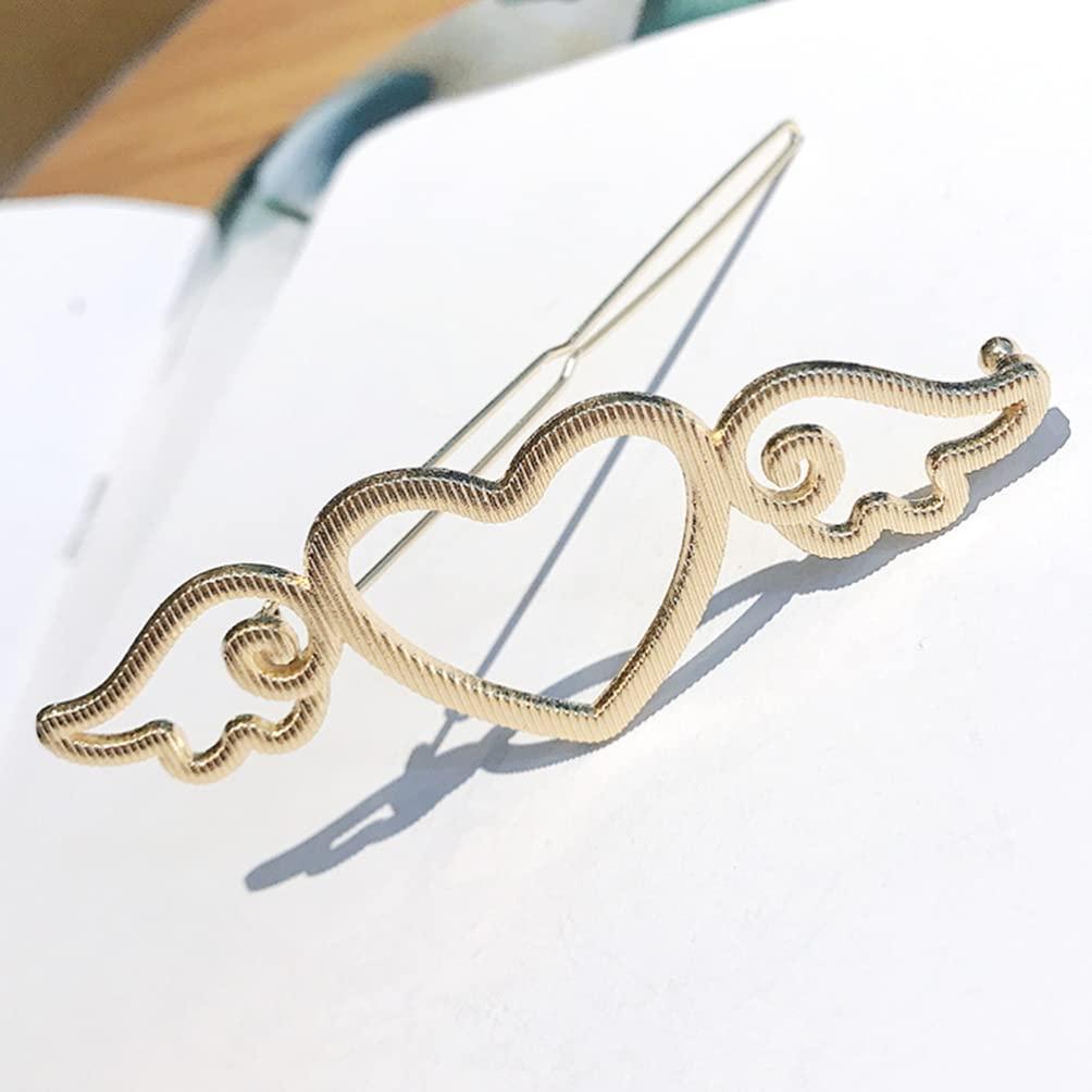 Beaupretty Beaupretty 2pcs Hairpin Angel Hair Clip Wing Hair Grips Heart Hair Clip Hair Styling Pin Hair Styling Grip Hair Styling Holder Heart Barrettes Heart Hair Grips Wing Hair Pin