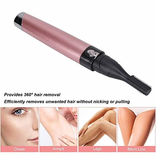 Dioche Electric Eyebrow Trimmer Pen Shape Eyebrow Shaver Flexible Shaving Facial Hair Remover Women Face Shaver for Home Travel Use(02)