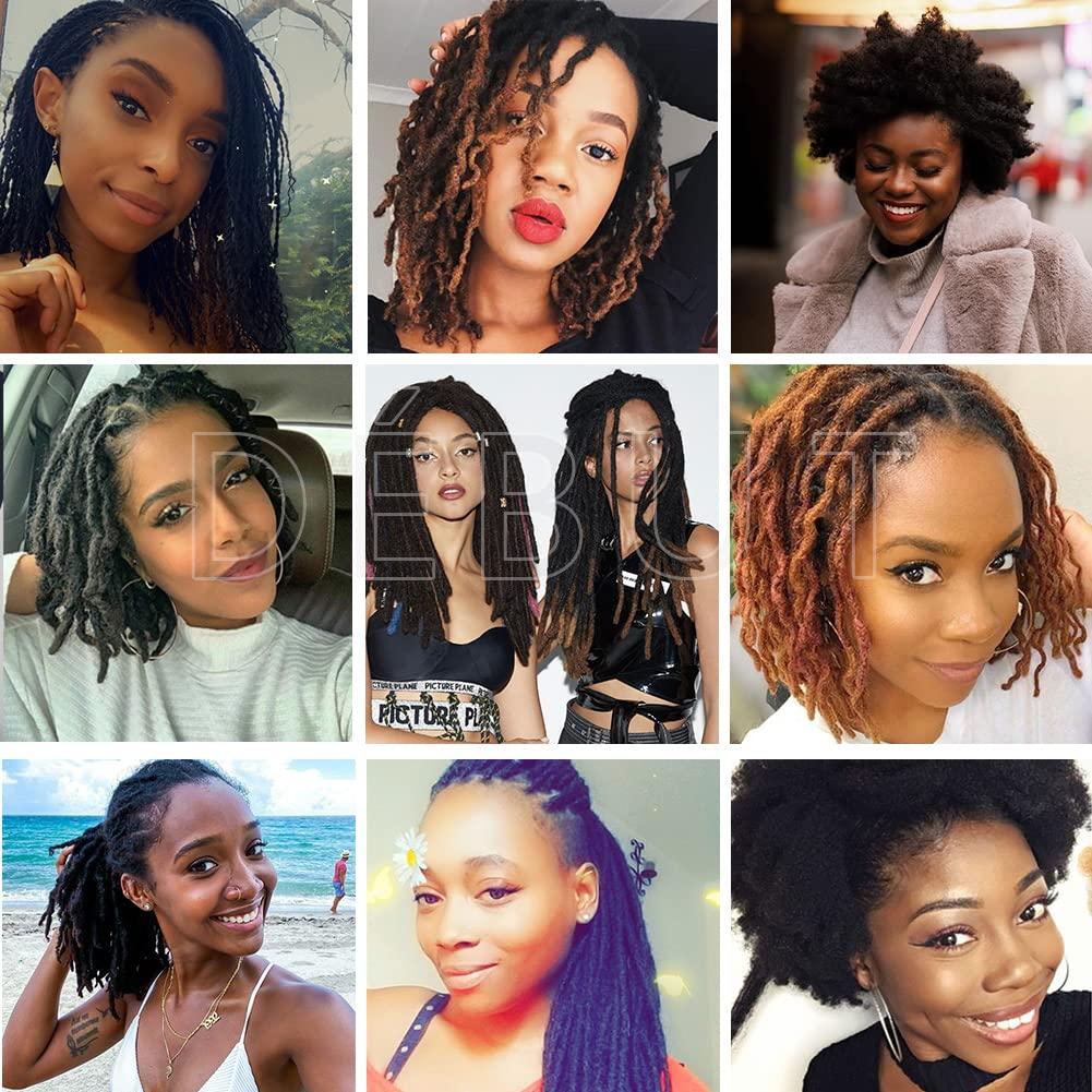 DBUT DBUT Afro Kinky Bulk 100% Human Hair Brown 3 Packs 150g Tight Afro Kinky Curly Bulk Bundles Hair for Making/Repair Locs, Kinky Twists, Dreadlocks Braiding Hair Extensions (Medium Brown, 10 Inches)