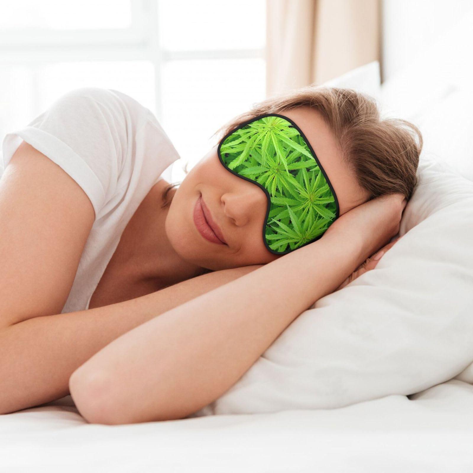 SSIMOO SSIMOO Green Leaf1 Soft Sleep Eye Mask,Female Breathable Eye Patch,Perfect For Travel And Relaxation