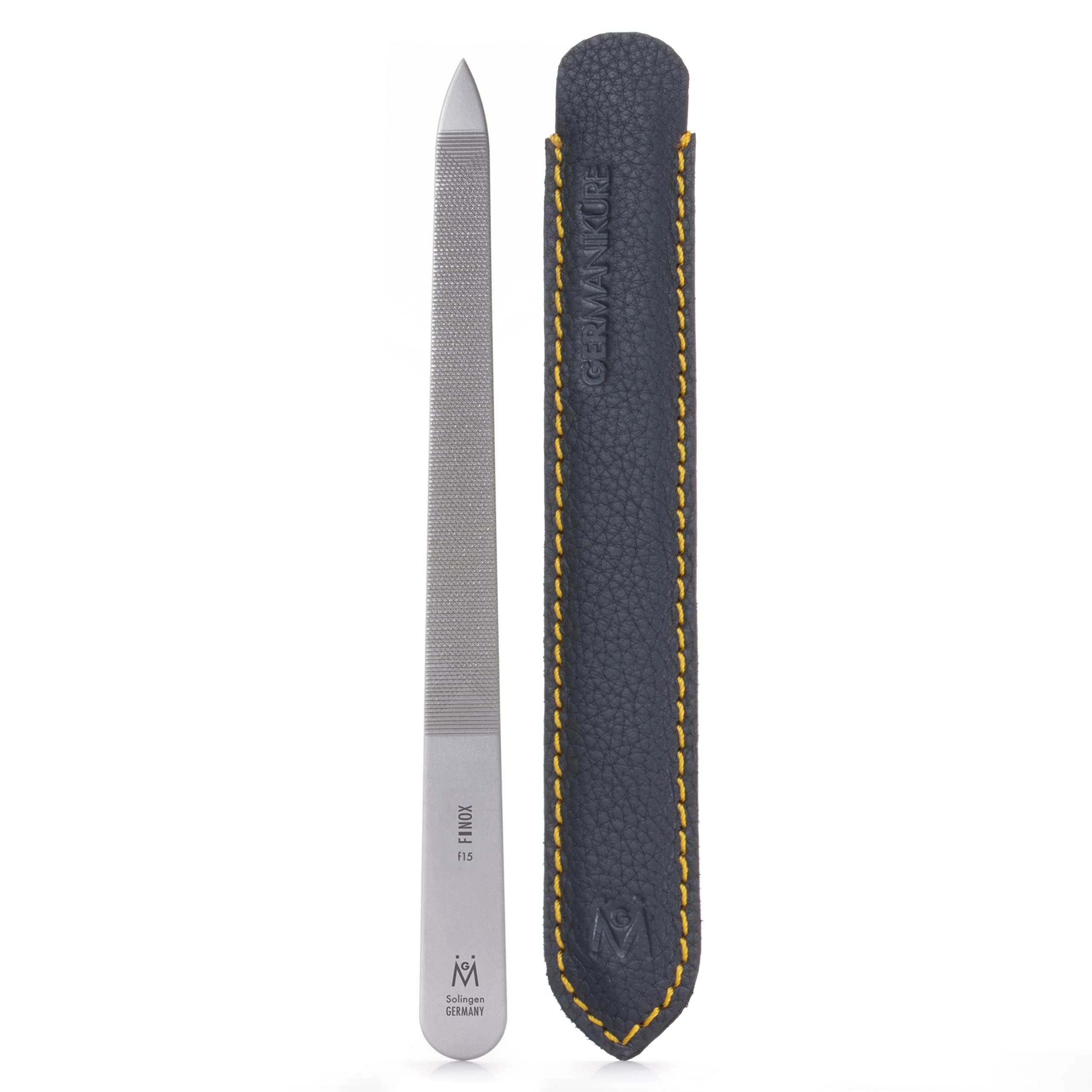 GERmanikure GERMANIKURE Original Triple Cut Metal Nail File, Double Sided FINOX Stainless Steel, Ethically Made in Solingen Germany