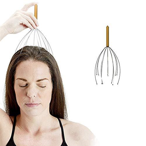 AnHua AnHua 1 Pcs Head Wire Massage Claw Octopus Scalp Massage Claws Clearing Veins Soothing Brain Refreshing Head Relaxer Hair Claw (Gold)