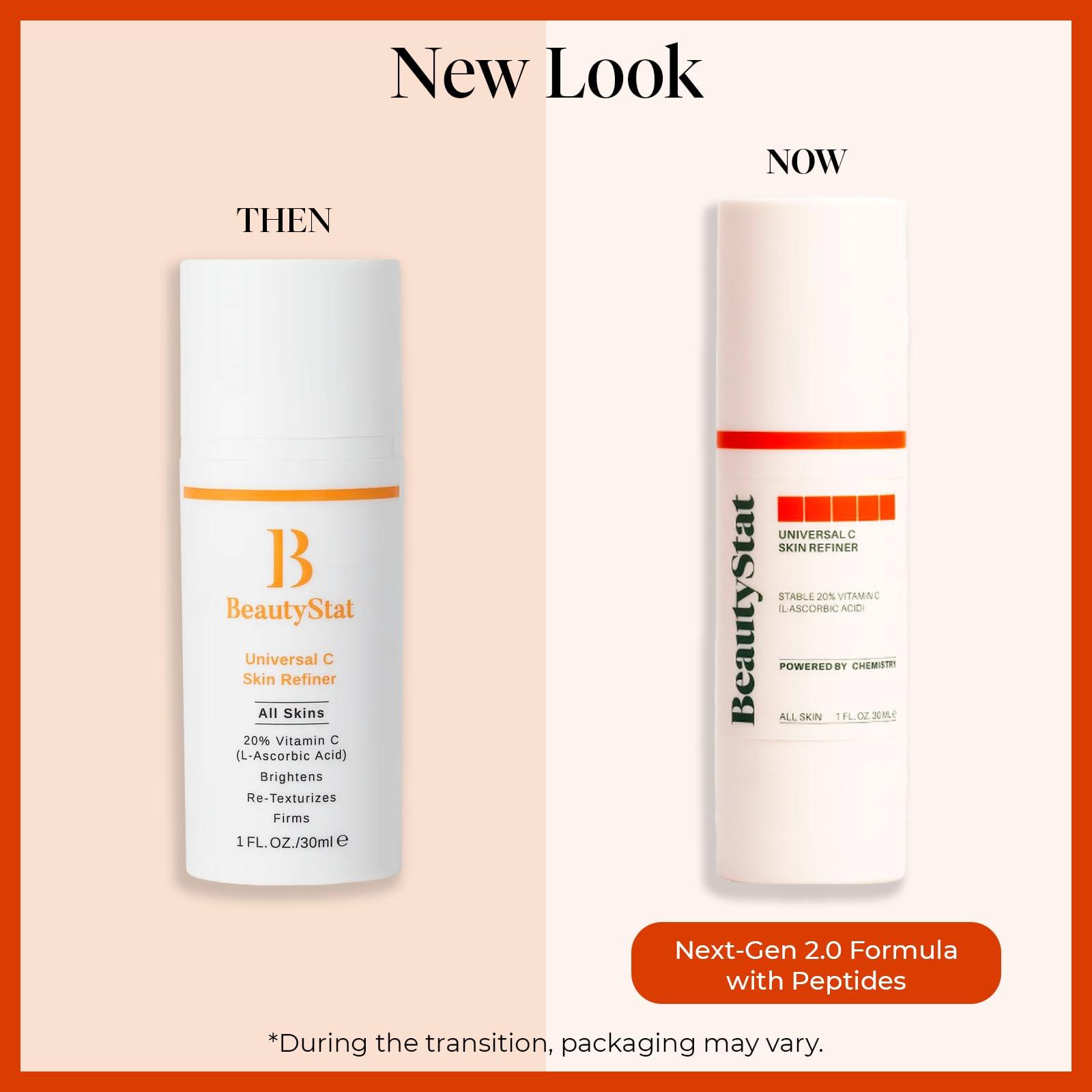 BeautyStat BeautyStat Universal C Refiner - Made in the USA - 20% Pure Vitamin C Serum For Face - Clinically Tested to Decrease the Look of Fine Lines and Wrinkles and Improve Firm Skin Tones - 1oz, 30ml