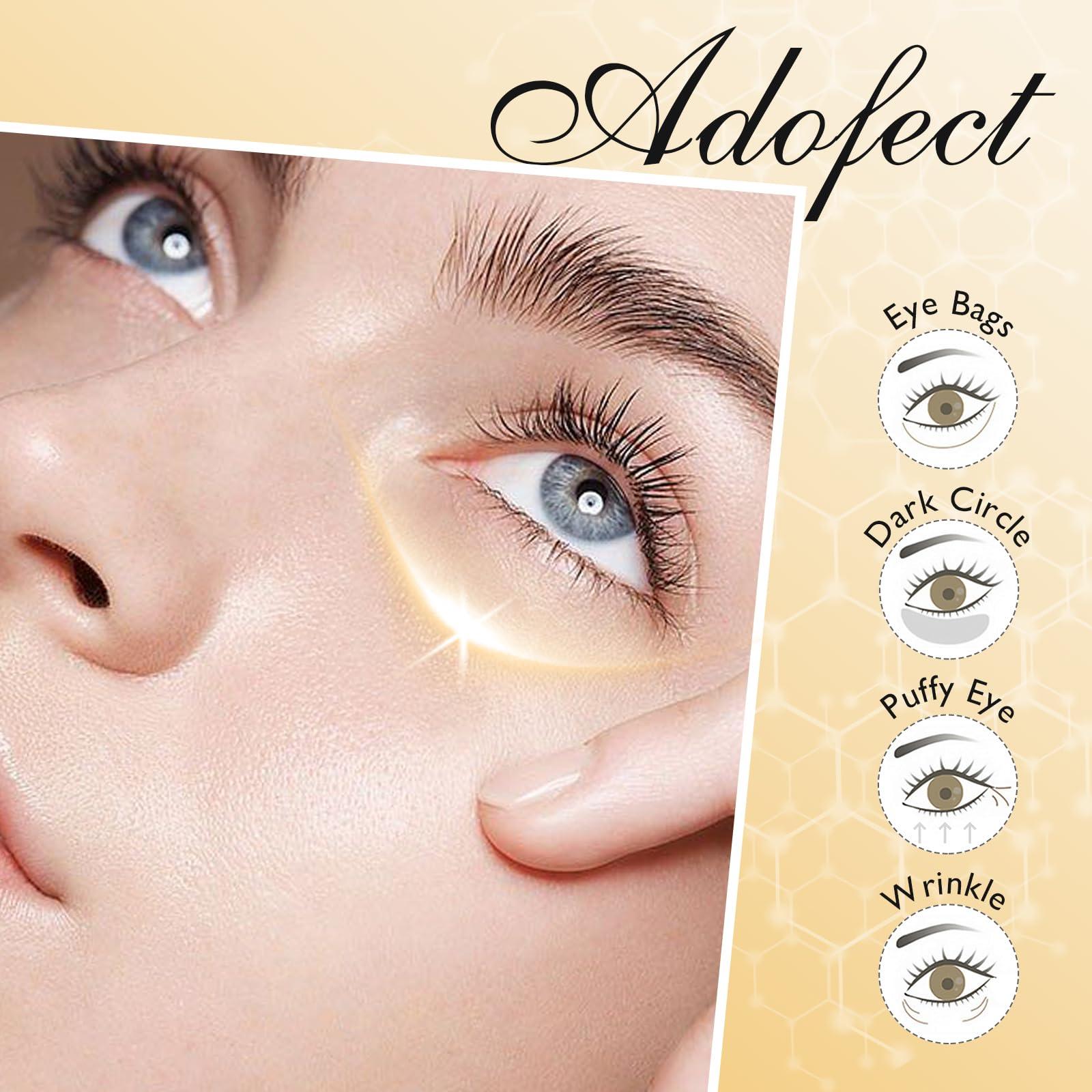 Adofect Adofect 25 Paris Under Eye Patches 24k Gold Under Eye Mask for Puffy Eyes and Dark Circles Treatments, Under Eye Bags Treatment Collagen Gel Pads for Beauty & Personal Care, Gold