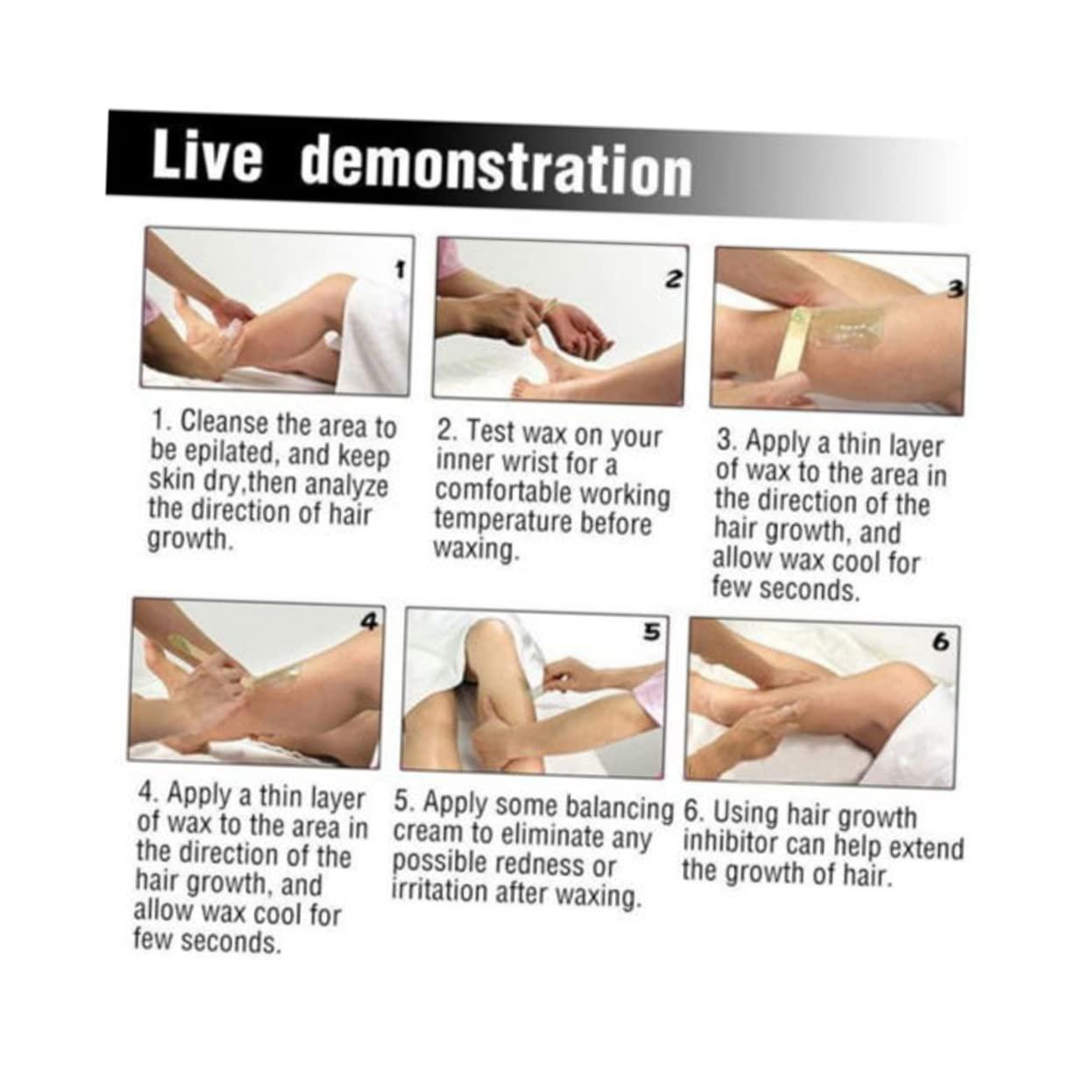 WOONEKY WOONEKY Painless Hair Removal 300g Milk Solid Wax Beads No Strips Safe and Gentle on Skin