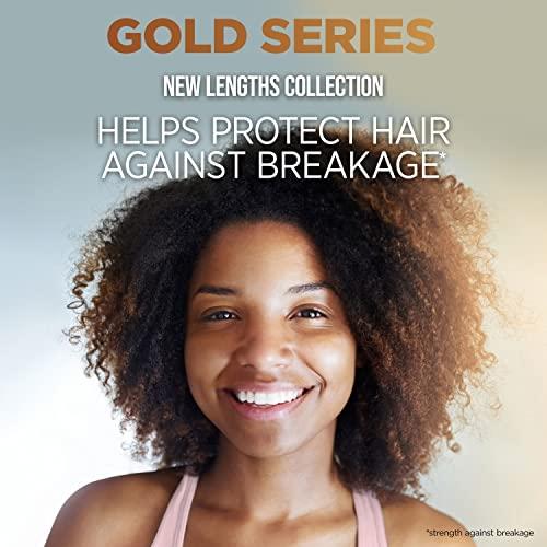 Pantene Pantene Gold Series New Lengths Root Stimulating Shampoo with Apricot Oil & Green Tea, for Natural, Textured, Curly, and Coily Hair, Sulfate-Free, Paraben Free, 8.5 Fl Oz