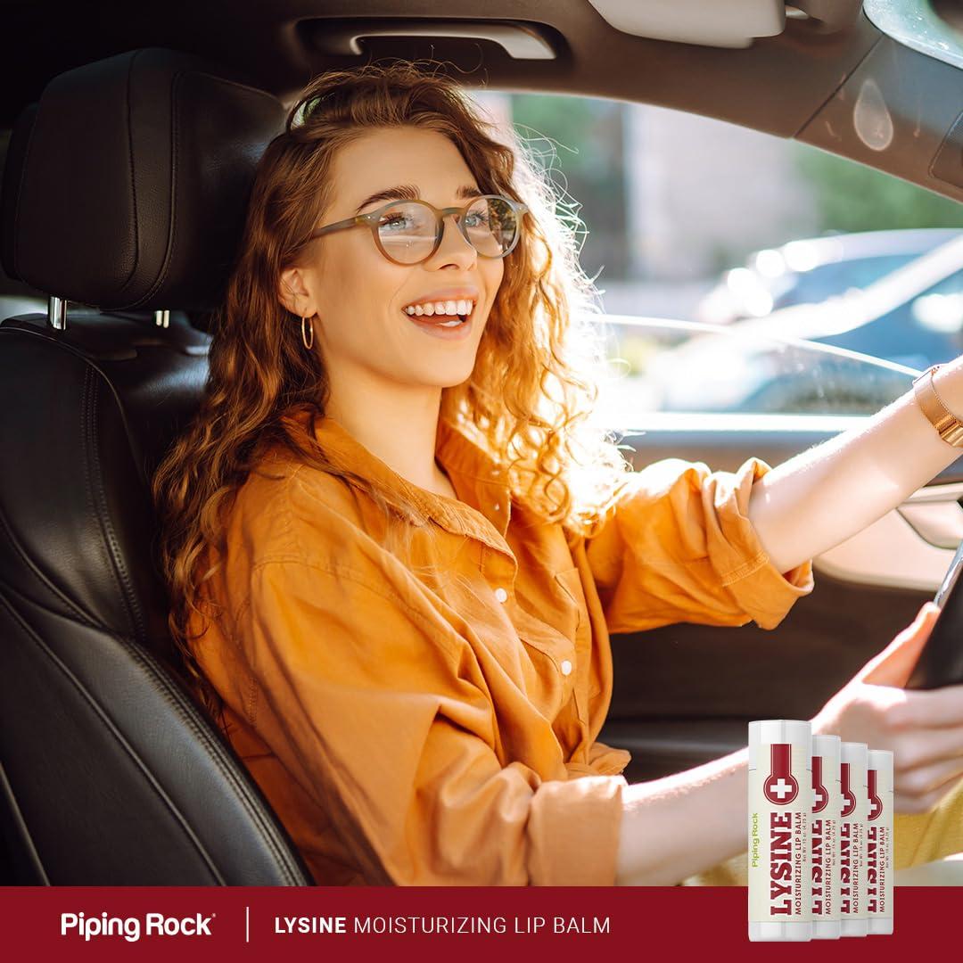 Piping Rock Piping Rock Lysine Lip Balm | 4 Pack | Moisturizing Ointment | Non-GMO and Gluten Free