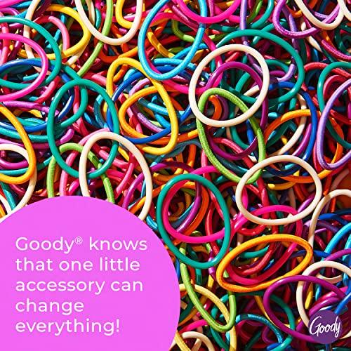 GOODY Goody Ouchless Assorted Elastics Hair Ties - 32 Count, Assorted Colors - Perfect for Girls with Medium, Curly Hair and Sensitive Scalps - Hair Accessories for Women - Pain Free
