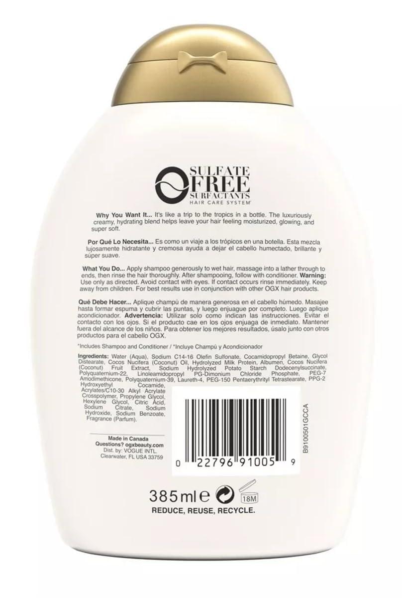 OGX Ogx Shampoo Coconut Milk Nourishing 13 Ounce (384ml) (Pack of 3)