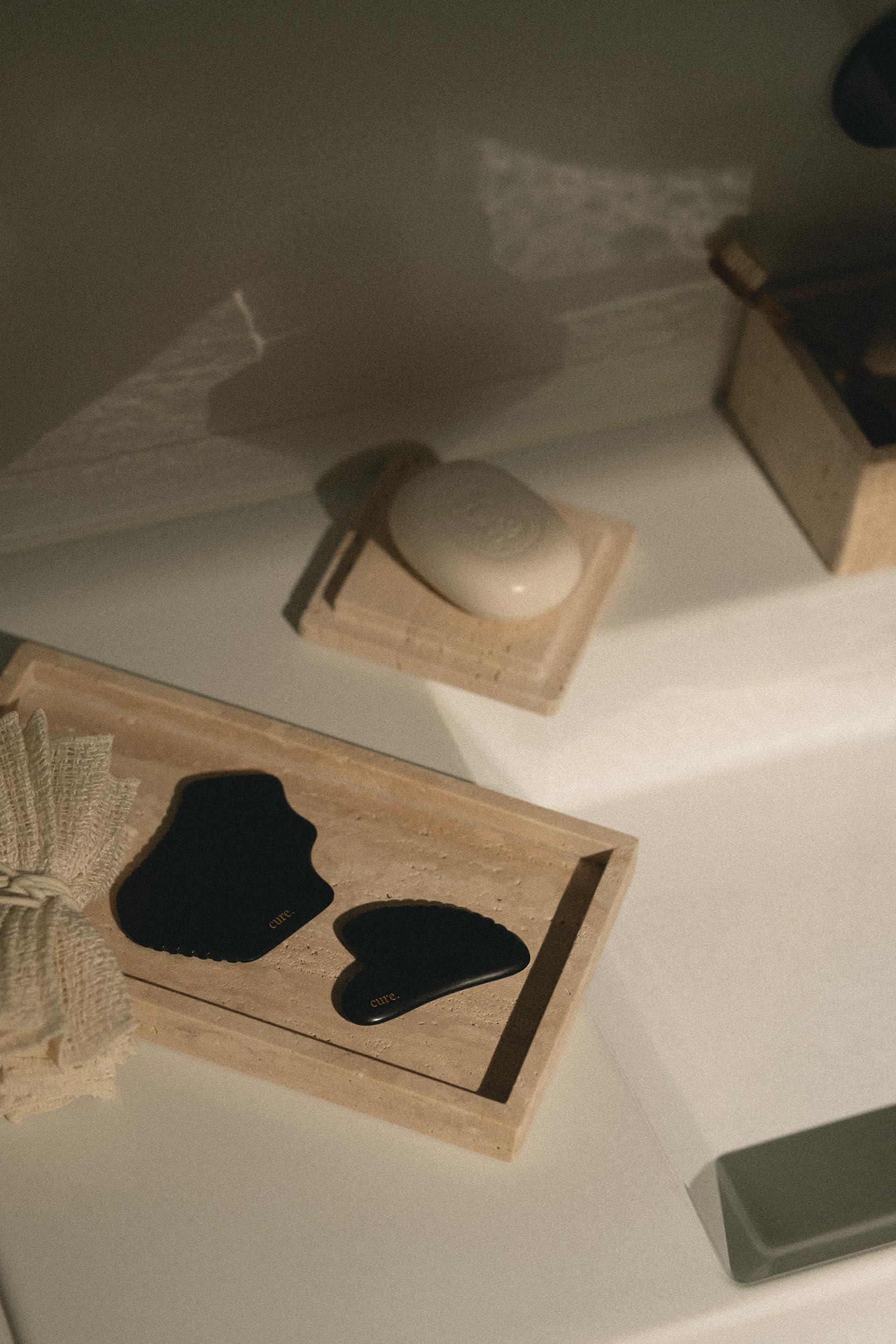 cure. CURE. Premium Natural Bian Stone Gua Sha for Body & Bian Heart Gua Sha for Face