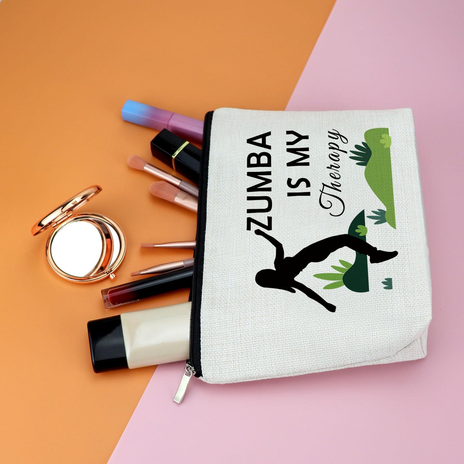 Gfhzdmf Workout Dance Gifts Makeup Bag Zumba Gift Cosmetic Bag Zumba Lover Gift For Women Travel Toiletry Bag Graduation Birthday Gifts For Zumba Lovers Women Female Girls Sister Daughter Friend Bestie
