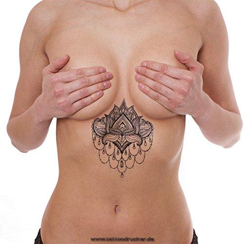 Tattoodrucker 5 x Mandala Lotus Flower Tattoo - Indian Mandala temporary Tattoo (5)