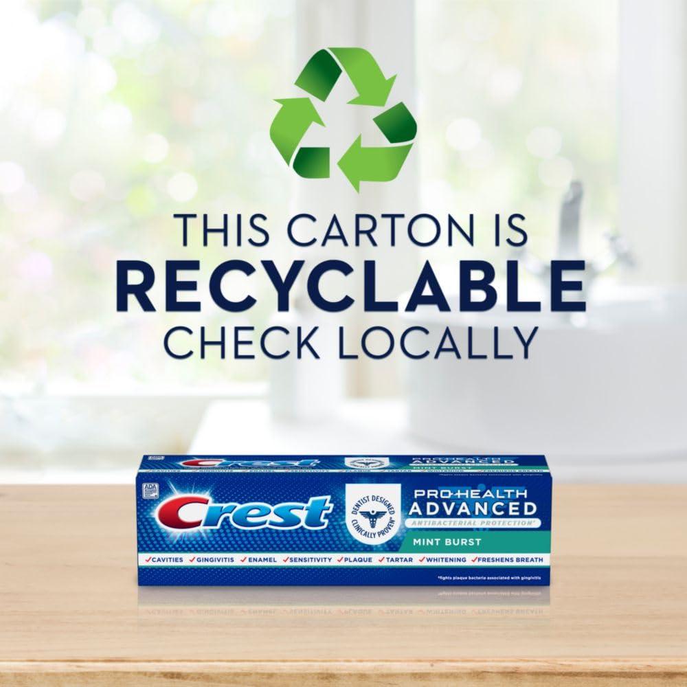 Crest Crest Pro-Health Advanced Antibacterial Protection Toothpaste, Crest Toothpaste, Crest Pro Health Toothpaste - Pack of 4, 5 Oz Tubes