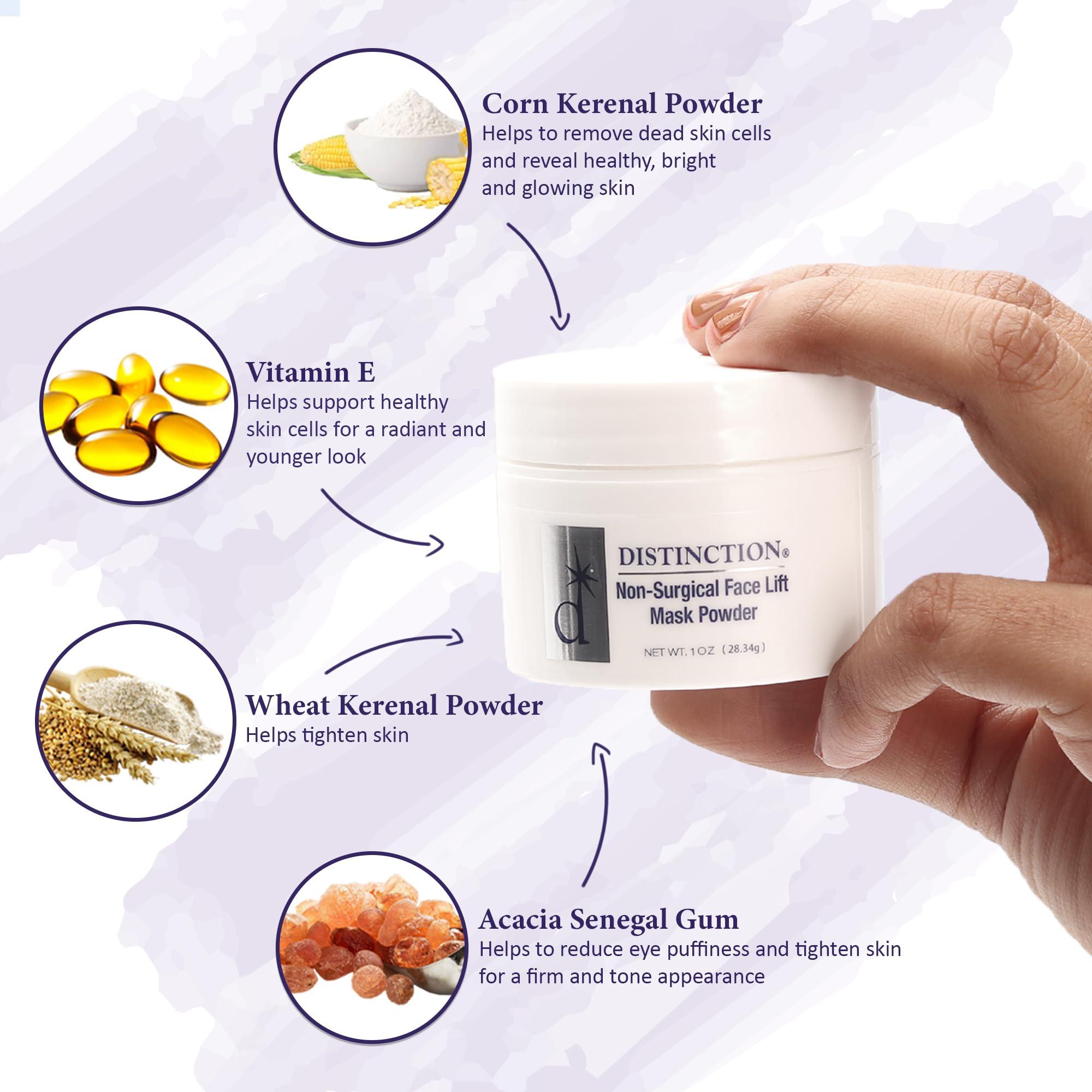 Distinction Distinction Firmalift Instant Firming Face Lift Powder & Activator Combo - Anti Aging to Tighten & Tone Skin for a Radiant & Youthful Glow - Great for Fine Lines Wrinkles