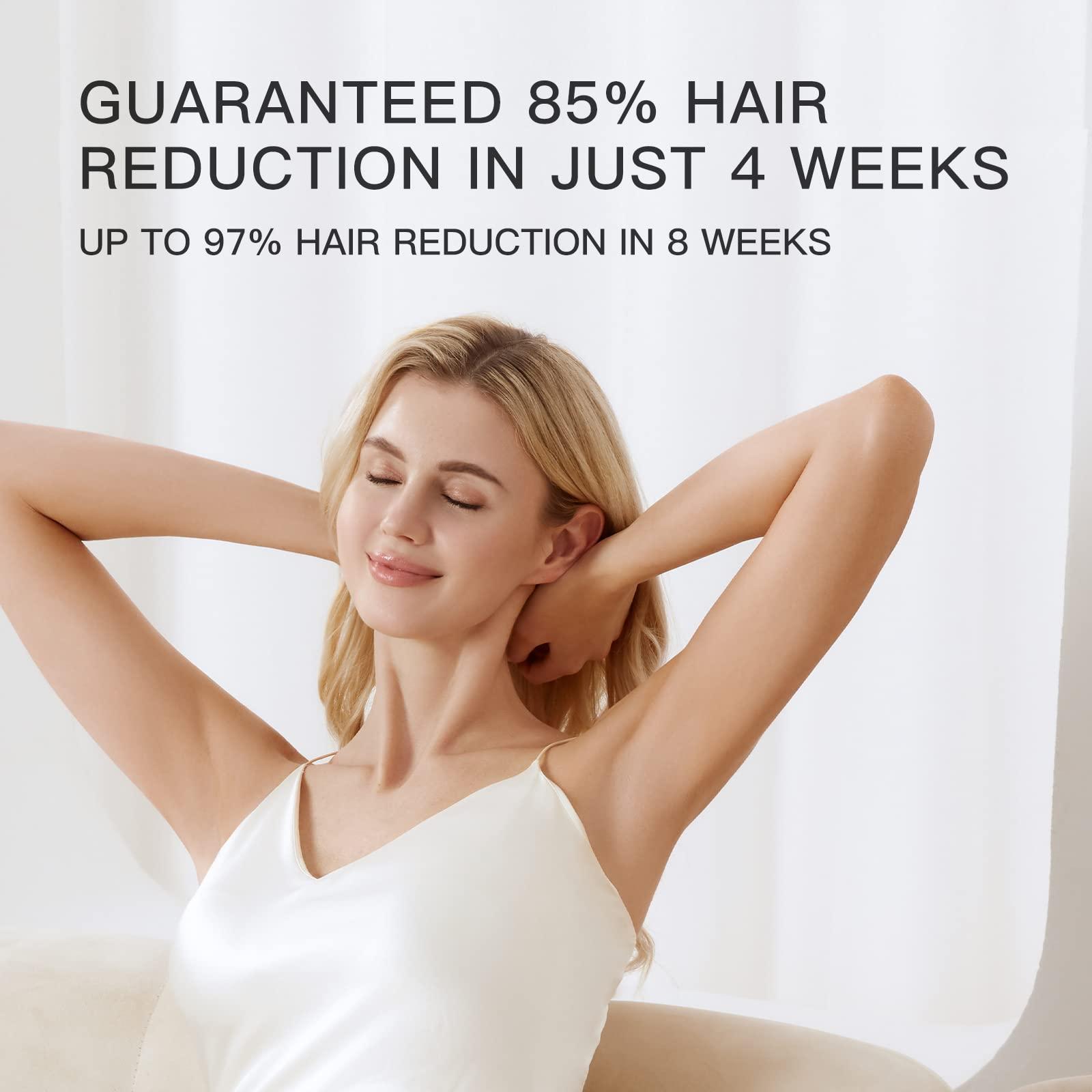 IBORRIA IPL Hair Removal Device, Ice Cooling Permanent Painless Hair Remover High Energy Hair Removal for Men & Women, Freezing Point Hair Removers for Legs Underarms Face Bikini (Pure Pink)