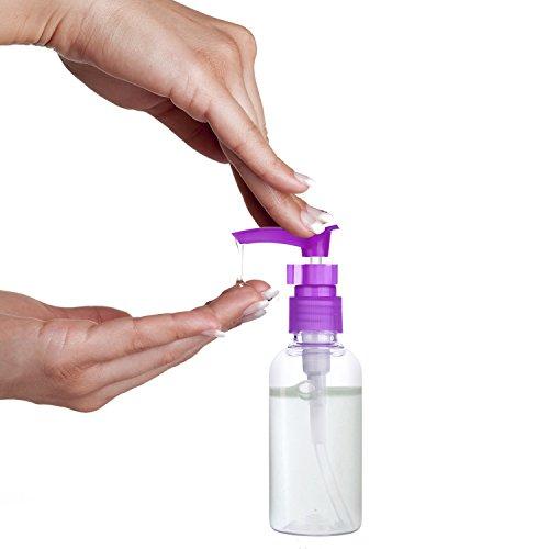 Hotop Transparent Travel Bottles Pump Bottle Lotion Dispenser Bottle, 4 Pieces (100 ml)