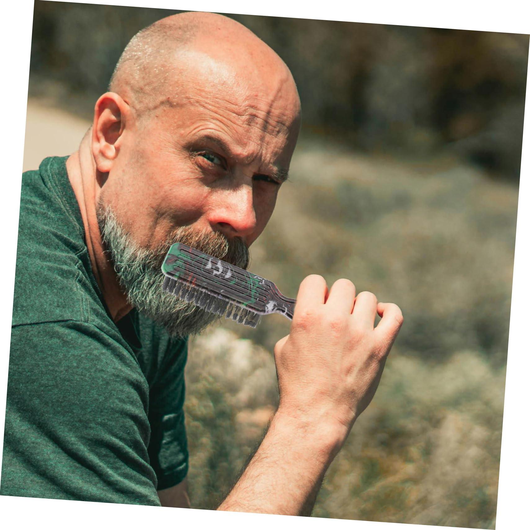 Healifty Beard Brush Beard Grooming Brush Beard Straightener Brush Shoes Brush Boots Cleaner Laundry for Men Straightens Promotes