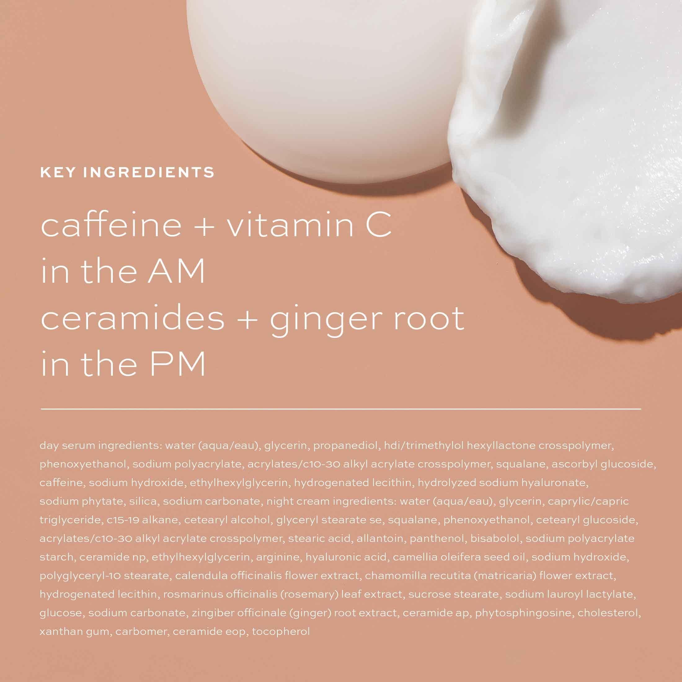 ITK Skincare ITK Skincare Day +Night Undereye Cream Duo -AM Day Cream With Vitamin C + Caffeine To Depuff Under Eyes + Brighten Skin- PM Night Cream With Ceramides+ Ginger Root Extract For Anti Aging Deep Moisture