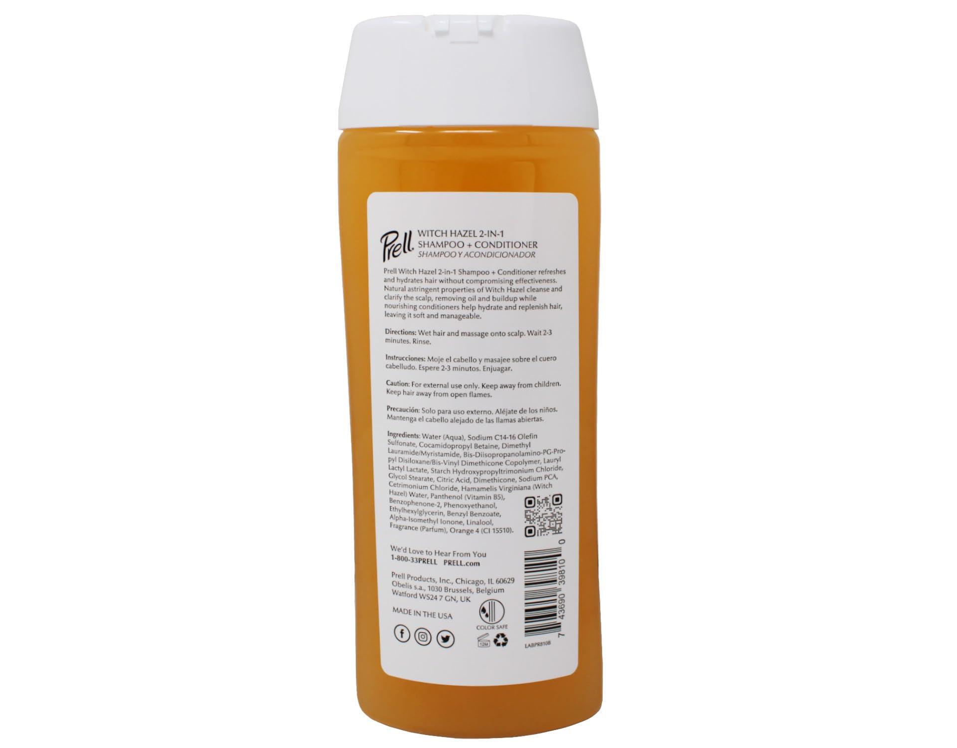 Prell Prell Witch Hazel Color Safe Refreshes & Hydrates 2-in-1 Shampoo + Conditioner for Dry, Damaged Hair, 13.5 fl.oz (Pack of 2)