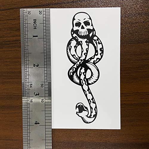 PADOUN 16 Sheets PADOUN Temporary Tattoos Snake Death Eaters Dark Mark Skull Temporary Tattoo for Men Women Kids Costume Accessories and Parties