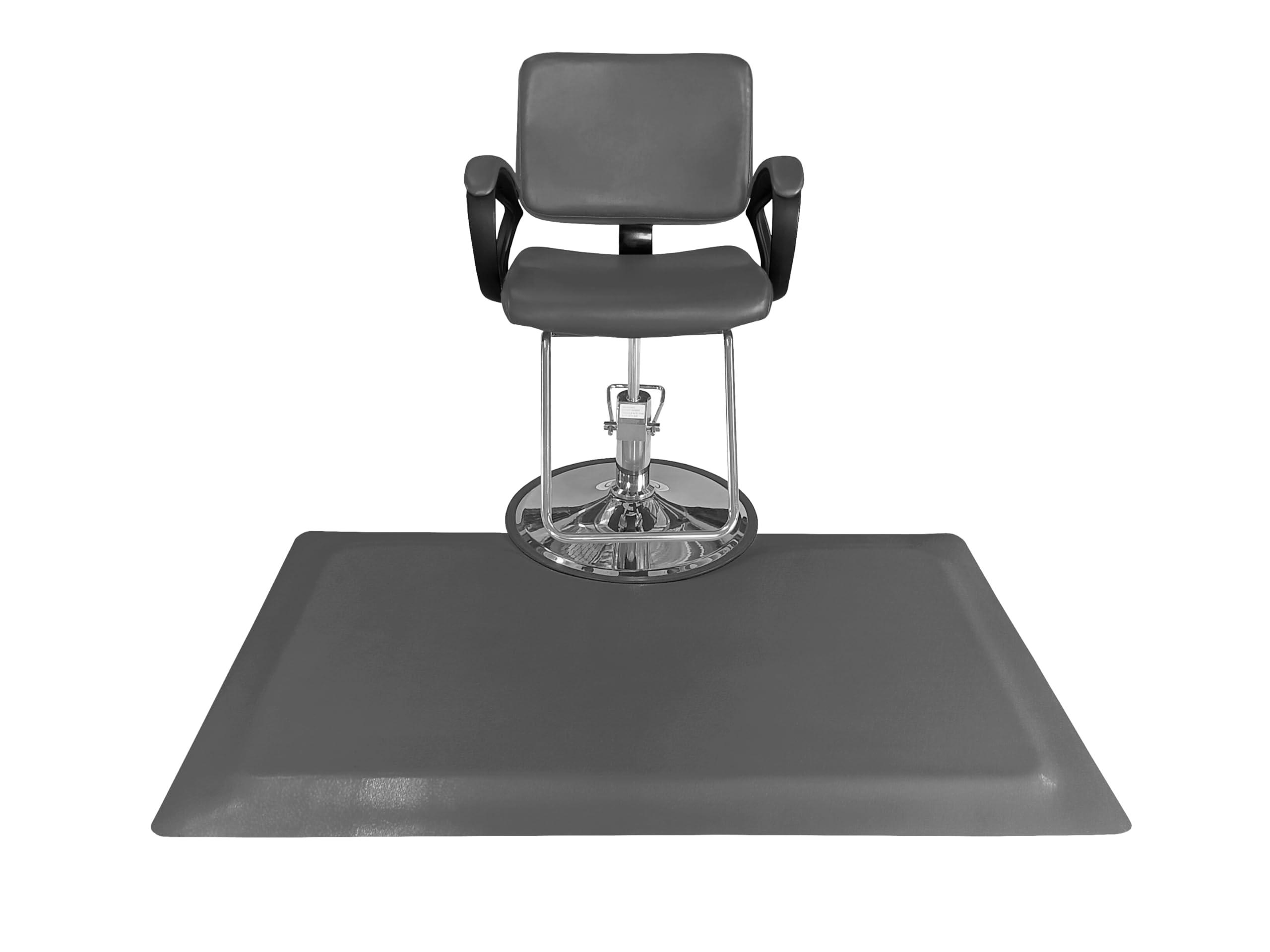 Rhino Mats Rhino Hide Salon Mat 3\' x 3.5\' (Rectangular, Gray 1/2\'\' Thick)