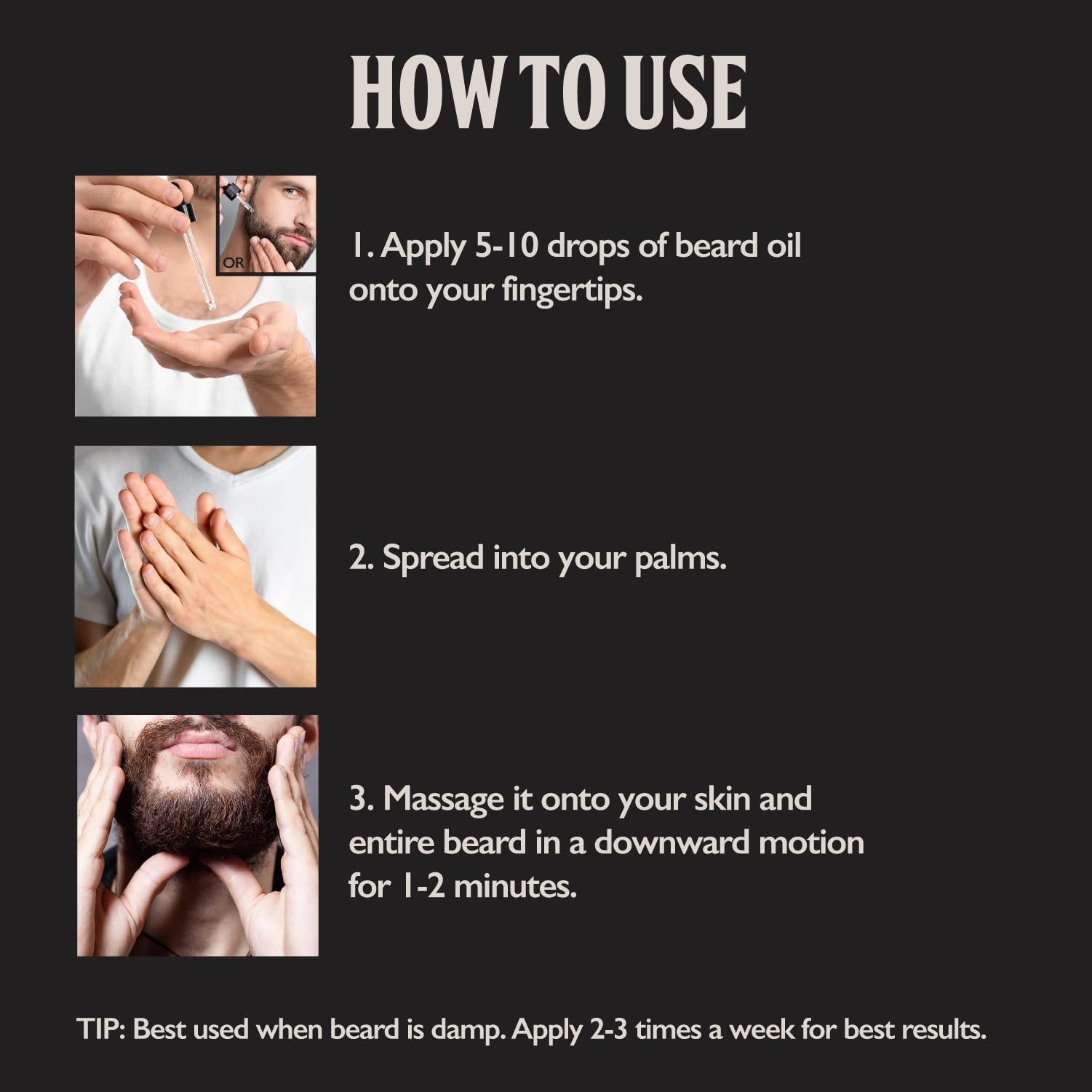 Purifect by Symphony Beauty Made In USA Beard Oil 100% Natural Growth Strength Non-Greasy Fast Absorbing 30ml 1fl oz - PURIFECT