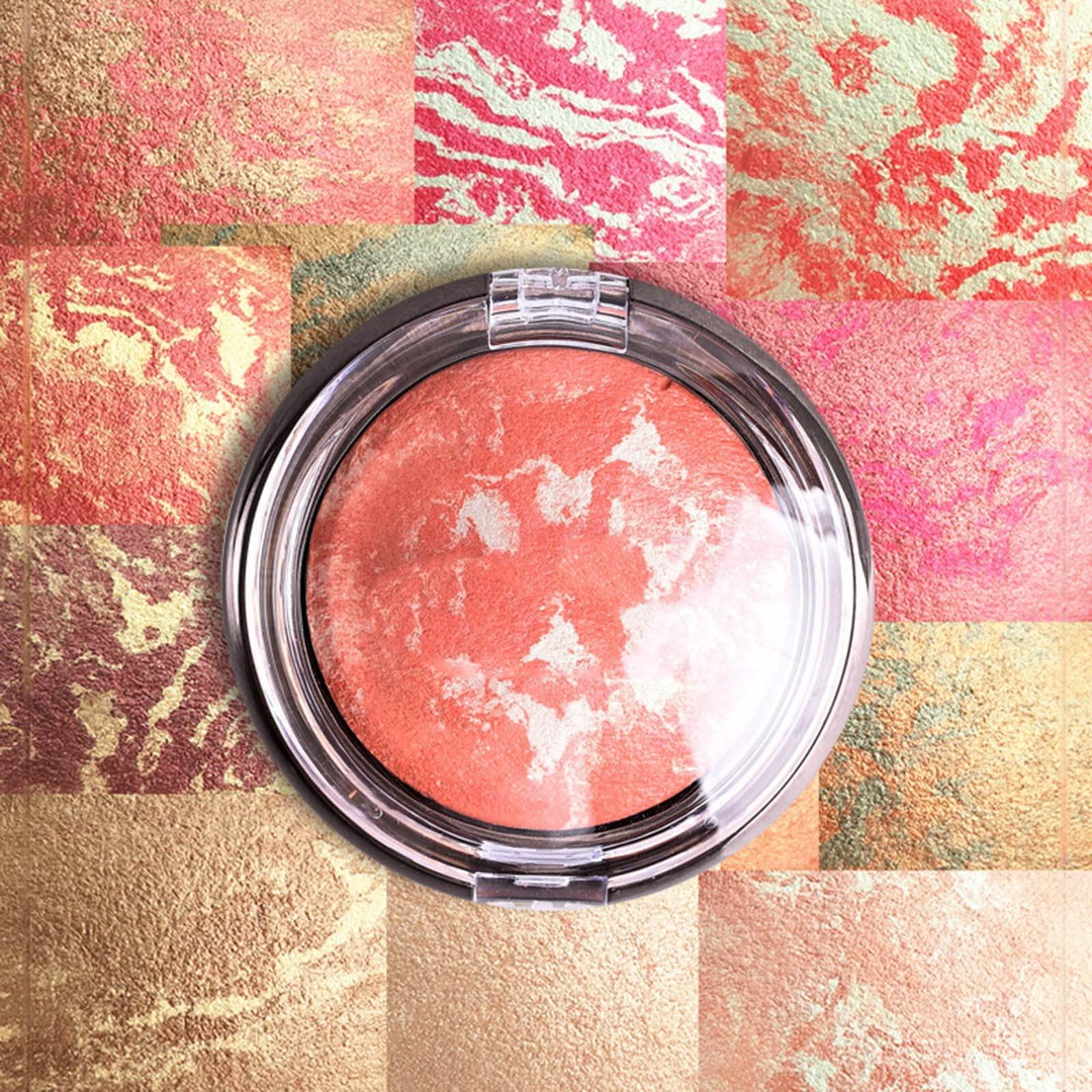 Generic Generic Baked Eyeshadow Cosmetic Plate, Single-Shade, Creamy Mineral Makeup Shadow for Eyes, Highly Pigmented Colors Colorful Shimmer Powder Eye Shadows (K, One Size)