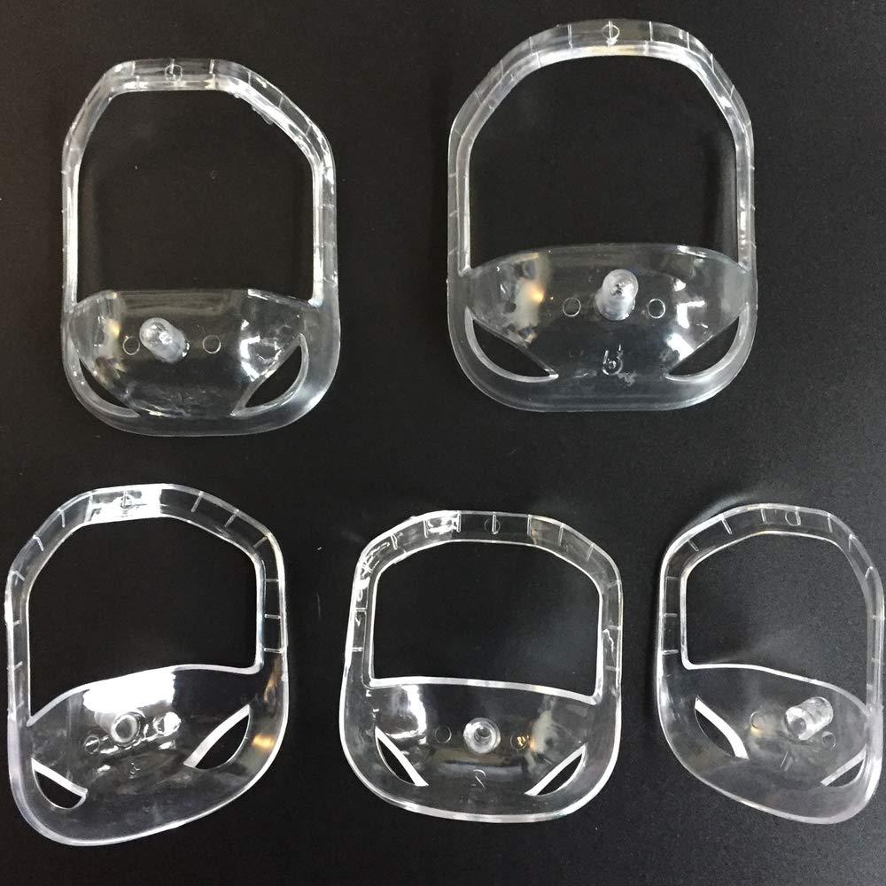 N\\A 5 Sizes Beard Shaping Tool Set - Goatee Shaver Template, Styling Guide for Precise Trimming, Shaping and Fashion Supplies for Men (Transparent)