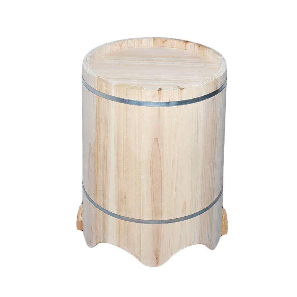 Scpantkend Foot Soak Foot Spa for Kids Girls,Thicken Foot Bathtub for Home,Solid Wood Foot Soak Bucket with Lid (Size : B)