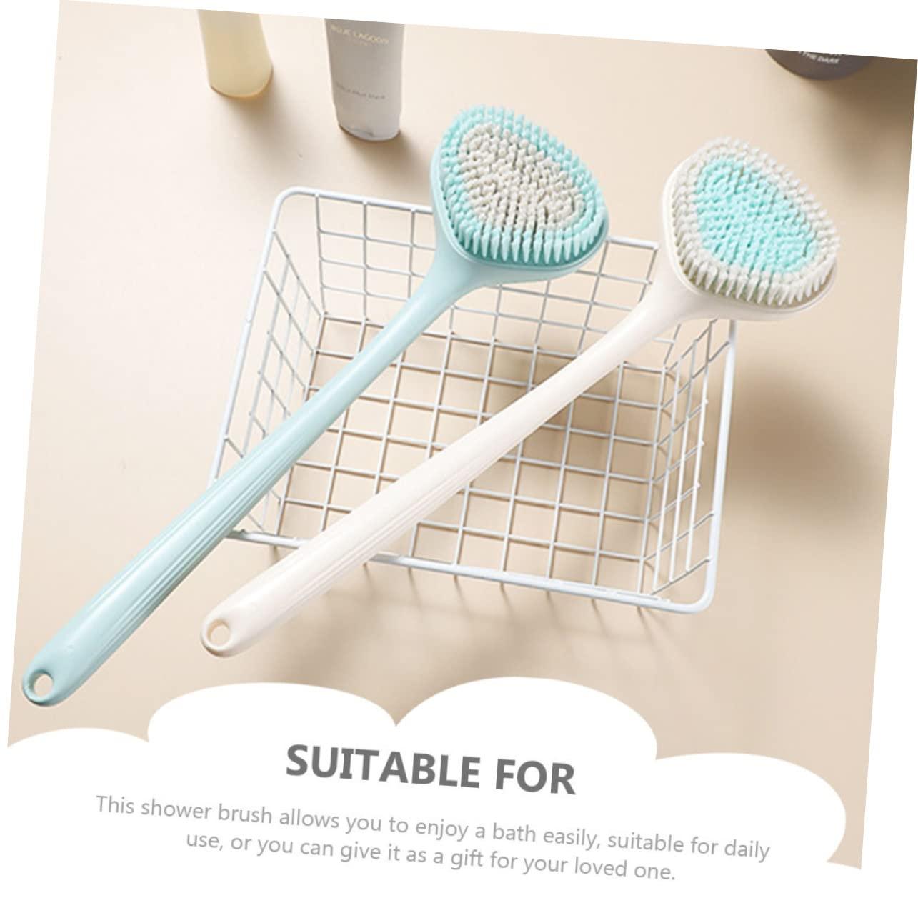 Baluue Baluue Long Handle Scrub Brush Handle Shower Brush Bath Back Brush with Long Handle Back Brush for Shower Bath Scrub Brush with Long Handle Bathtub Scrubber Back Rub Towel Body Pink Pbt