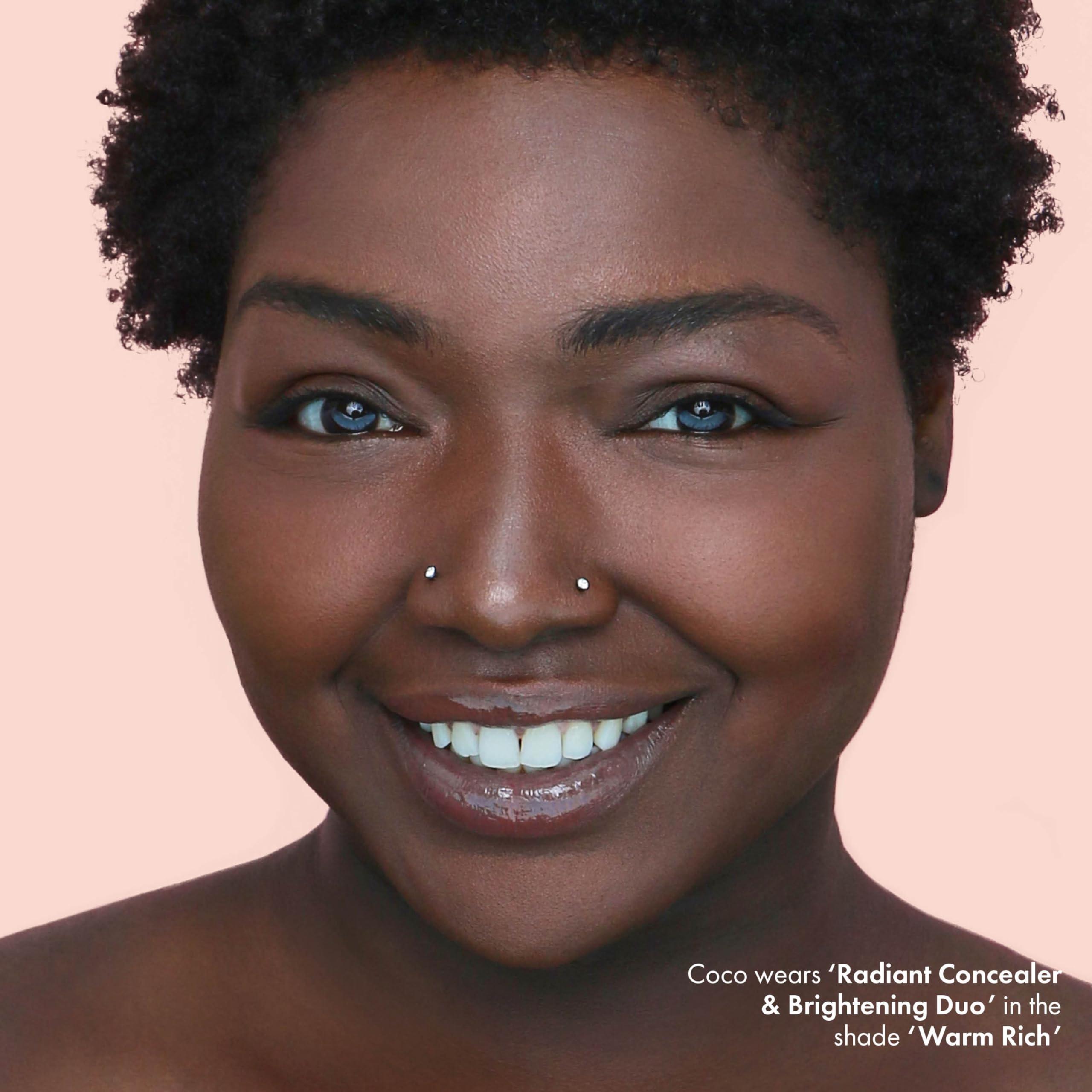 ICONIC LONDON ICONIC LONDON Radiant Concealer & Brightening Duo | Creamy Liquid + Brightening Crayon Dual Ended Concealer, Cruelty Free, Vegan Makeup (Warm Rich) 0.08 oz