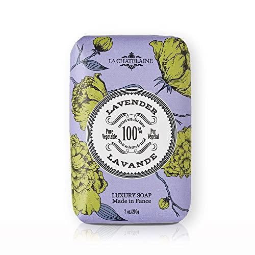 La Chatelaine La Chatelaine Lavender Hand Cream Trio Gift Set and Luxury Triple Milled Soaps (Lavender, Lychee Bilberry, Lemon Verbena)
