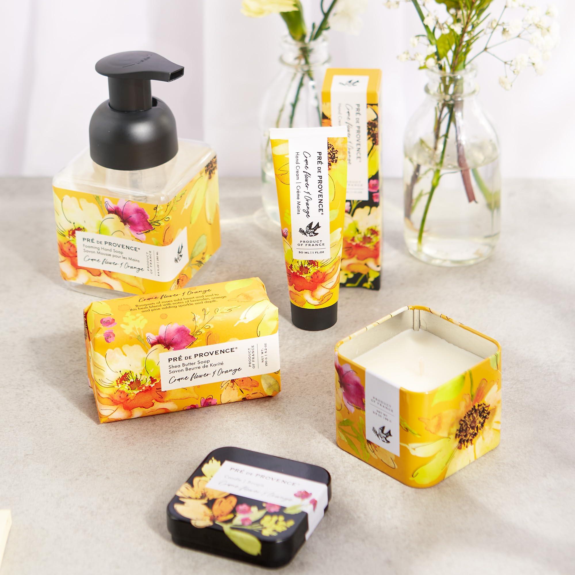 Pre de Provence Pre de Provence Le Jardin Collection Hand Cream Enriched with Shea Butter, Aloe and Seed Oils, Moisturize & Nourish Hands, Gift or Travel Size, 30 ml, Crane Flower & Orange