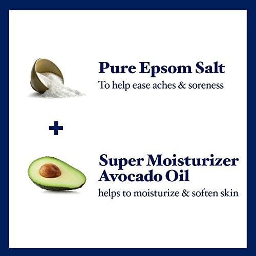 Dr Teal's Dr Teal's Foaming Bath with Pure Epsom Salt, Super Moisturizer Avocado Oil, 34 fl oz (Pack of 4) (Packaging May Vary)