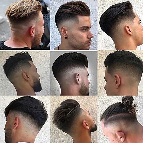 YANAHAIR YANAHAIR Toupee for Men men hair pieces Mens Hollywood Toupee Human Hair Replacement System 100% European Real Human Prosthesis Hair System Fine French Lace with PU Around (#1B Off Black, 8x10)