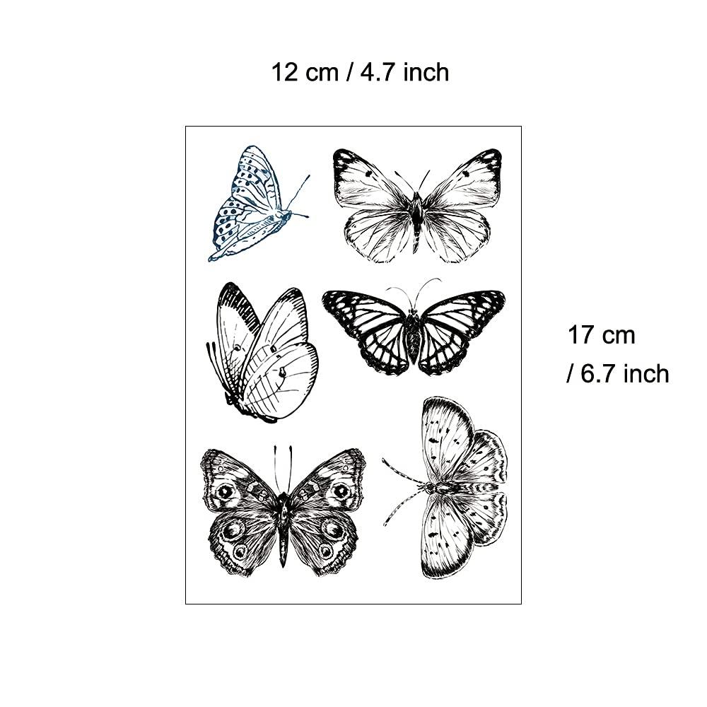 EVERJOY Everjoy Realistic Black Butterfly Temporary Tattoo Stickers - Waterproof Fake Tattoos, Party Favors, Themed Decorations and Gifts for Women
