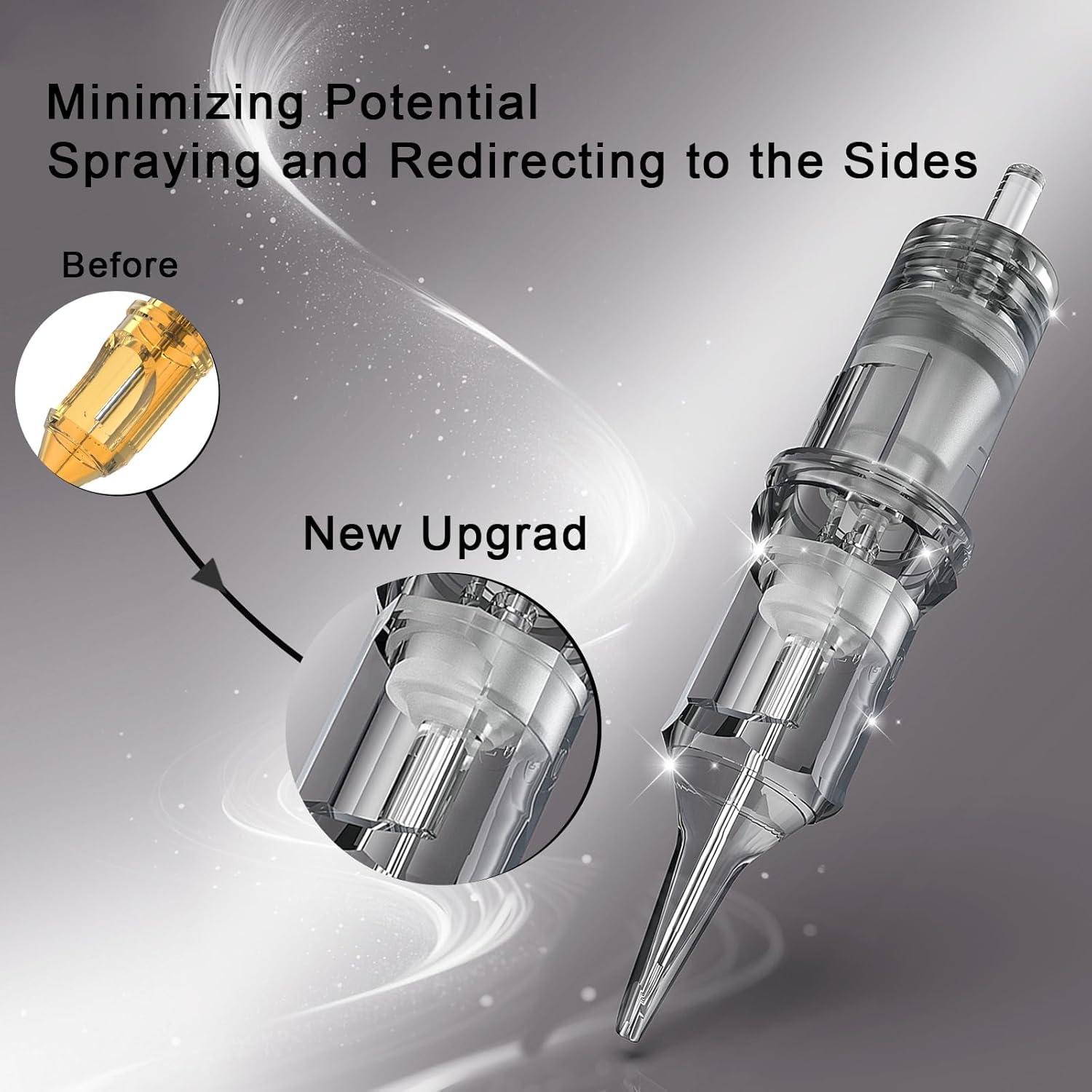 YILONG 20pcs Tattoo Neddles Upgrade and F3 Rotary Tattoo Pen Machine with 2PCS 2000mAh Batteries