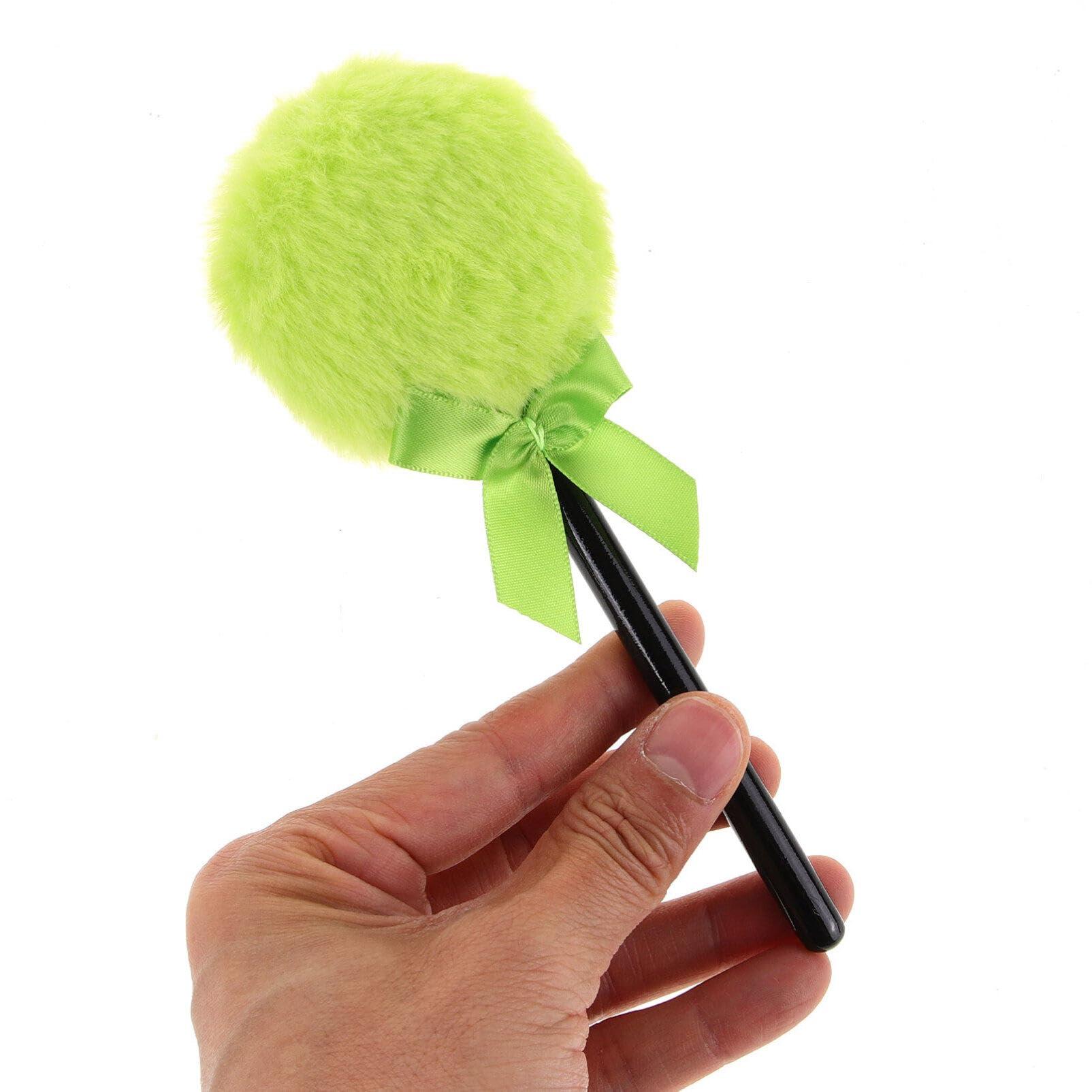 Beavorty Beavorty Powder Puff with Handle 4pcs Powder Puff Lollipop Fluffy Plush Puff with Ribbon Bow and Handle Fuzzy Cosmetic Powder Puff for Women Girls Loose Powder Puff