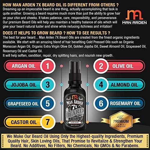 Man Arden Man Arden 7X Beard Oil 30ml (Irish Coffee) - 7 Premium Oils For Beard Growth and Nourishment