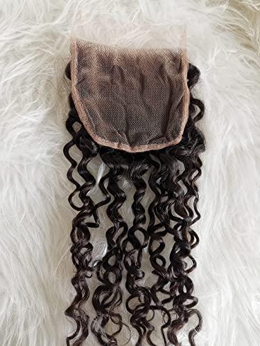 Clytie Lift 613 Raw Indian Temple Curly Human Hair 4x4 Lace Closure Free Part Pre plucked Hairline Cuticle Aligned Virgin Hair (4x4 16" closure)